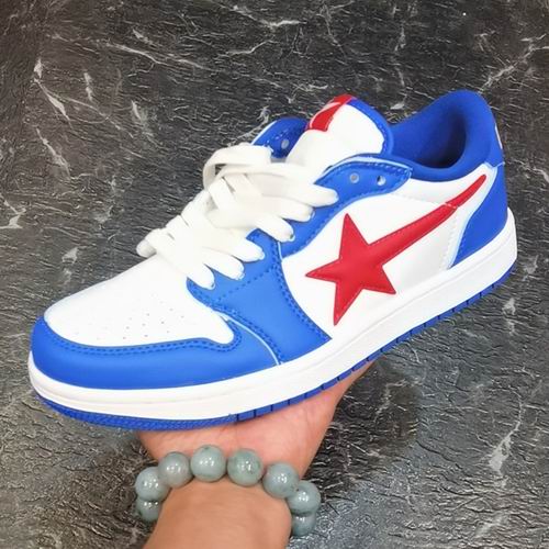 Star Leisure Shoes White Blue Red For Men and Women-1